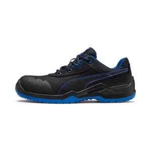 Puma Argon Blue Low S3 ESD SRC Férfi Munkavédelmi Cipő Fekete Kék | HU50863