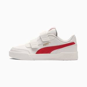 Puma Caracal V Lány Tornacipő Fehér Piros Arany | HU23384