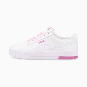 Puma Carina Logomania Női Tornacipő Fehér Lila | HU44936