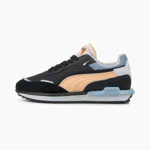 Puma City Rider Electric Női Tornacipő Fekete Korall | HU14318