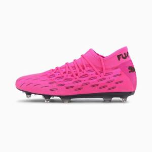 Puma Future 6.2 NETFIT FG/AG Férfi Focicipő Rózsaszín Fekete | HU31969