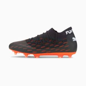 Puma Future 6.2 NETFIT FG/AG Férfi Focicipő Fekete Fehér Narancssárga | HU74377