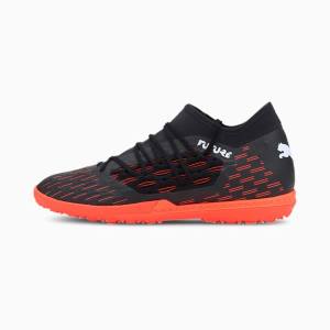 Puma Future 6.3 NETFIT TT Férfi Focicipő Fekete Fehér Narancssárga | HU52322