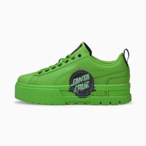 Puma Mayze Santa Cruz Női Tornacipő Zöld | HU08820