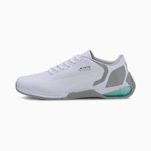 Puma Mercedes Kart Cat-X Tech Női Motorsport Cipő Fehér Zöld Piros | HU64997