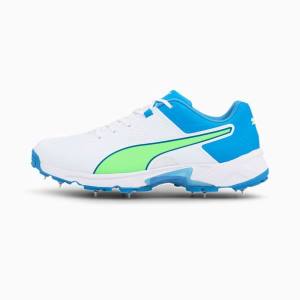 Puma PUMA Spike 19.1 Cricket Férfi Focicipő Fehér Kék Zöld | HU72792