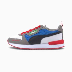 Puma R78 Youth Fiú Tornacipő Fehér Fekete Szürke | HU56732