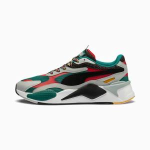Puma RS-X3 Afrobeat Mix Női Tornacipő Zöld Fekete | HU64103
