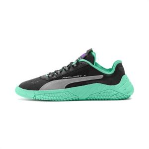 Puma Replicat-X Fluro Női Motorsport Cipő Fekete Zöld Titán | HU45910