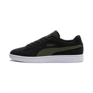 Puma Smash v2 Buck Női Tornacipő Fekete Sötétkék | HU33032