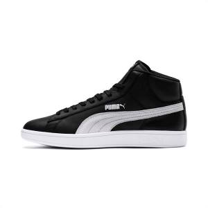 Puma Smash v2 Mid-Cut Férfi Tornacipő Fekete Fehér | HU32067