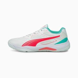 Puma Solarstrike Indoor Sports Férfi Kézilabda Cipő Fehér Világos Türkiz | HU95692