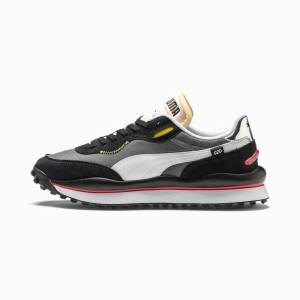 Puma Stílusok Rider Play On Férfi Tornacipő Fekete Fehér Szürke | HU41403