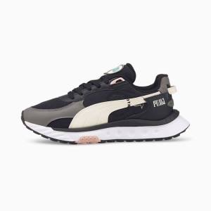 Puma Wild Rider Downtown Női Tornacipő Fekete | HU61504