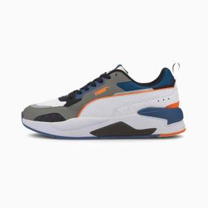 Puma X-Ray 2 Square PACK Női Tornacipő Fehér Szürke Narancssárga Sötétkék | HU32091